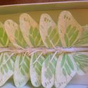 Apple Green Glittered Butterflies on wire pack of 