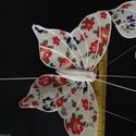 FE3200 Floral Print Butterflies on seperate wires 