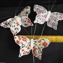 FE3200 Floral Print Butterflies on seperate wires 