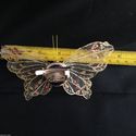 Gold Gauze Butterfly Hairclip or Brooch Great fini