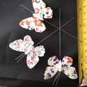 FE3201 Floral Print Butterflies on seperate wires 