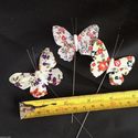FE3201 Floral Print Butterflies on seperate wires 