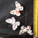 FE3201 Floral Print Butterflies on seperate wires 