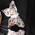 FE3200 Floral Print Butterflies on seperate wires 