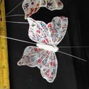 FE3200 Floral Print Butterflies on seperate wires 