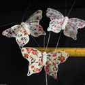 FE3200 Floral Print Butterflies on seperate wires 