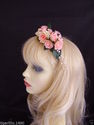 100% Polyester Flower Hairband, all handmade & Gre