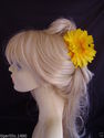 Hair clamp/claw Immitation silk Gerbera  Great for