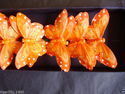 FE3161 9cm Orange Feather Butterflies with painted