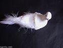 Decorative beaded White Dove on metal clip. Great 