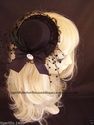 Mini Black Hat Fascinator on Clip Decorated with F