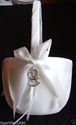 White Satin Flower Basket, Great for weddings avai