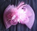 Elegant Large Mesh Fascinator with silk & lace flo