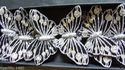 FE3155 Silver Glittered detail Cotton Butterflies 