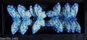 FE3159 9cm Blue Feather Butterflies with painted d