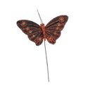 FE3150 Orange Glittered detail Cotton Butterflies 