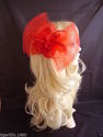 Elegant Large Mesh Fascinator with silk & lace flo