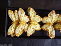 FE3162 9cm Yellow Feather Butterflies with painted