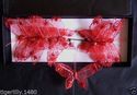 Apac New Design FE3164 7cm Red Gauze Butterflies b