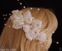 Satin Flower & Bead Bridal Comb available in 2 col