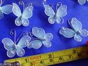 10 x Pretty  Baby Blue 2cm Stocking Butterflies 