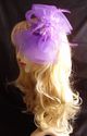 Elegant Large Mesh Fascinator with silk & lace flo