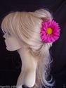 Hair clamp/claw Immitation silk Gerbera  Great for