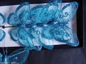 Apac New Design FE3127 Turquoise Gauze Butterflies