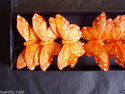 FE3161 9cm Orange Feather Butterflies with painted