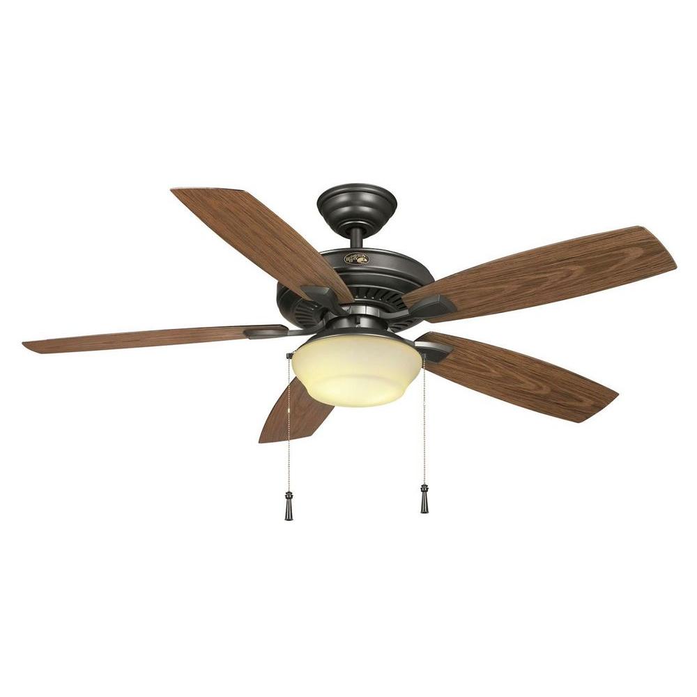 Hampton Bay Gazebo II 52 In. Indoor/Outdoor Natural Iron Ceiling Fan ...