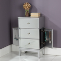 St. Paul 20.5 in. Jewelry Drawer Cabinet in Silver