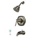 Pegasus Bamboo Tub and Shower Faucet in Brushed Ni