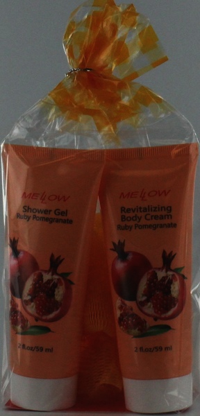Ruby Pomegranate Shower Gel Body Cream & Sponge Ca