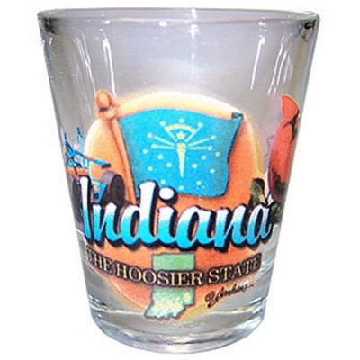 Indiana Shot Glass 2.25H X 2"" W Elements Case Pac