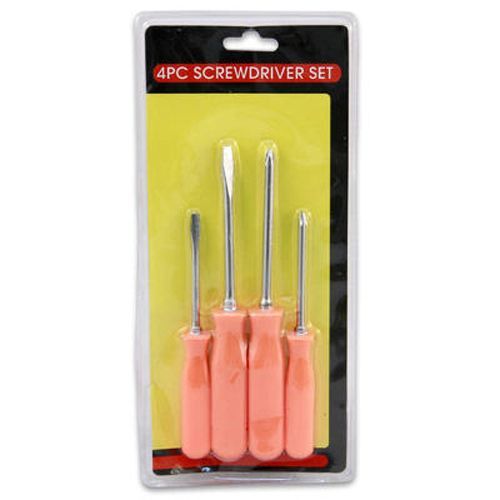 Screwdriver Set 4 Pack Cross/Flat Case Pack 36