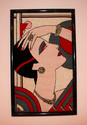 ''ART DECO WOMAN'' Hand made needle-point 12''x19,