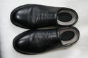 Ladies Rocky Mules size9 -1.5" Black Leather Mules