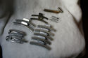 antique aluminum hair waving clips,clamps, assorte