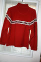Ladies Red Nordic Style Woolrich XL Sweater,7" Che