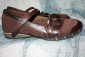 SKECHERS Ladies Size 6M Dark Brown Criss Cross Vel