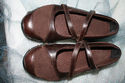 SKECHERS Ladies Size 6M Dark Brown Criss Cross Vel