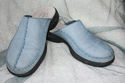 Ladies MERRELL Blue Suede Mules Size 7 Gray suede 