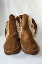 Ladies Chaparral Moccasins Medium Brown Suede side