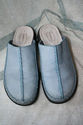 Ladies MERRELL Blue Suede Mules Size 7 Gray suede 