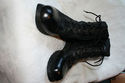 Mens 'Rocky' Boots size 11 black leather & canvas 