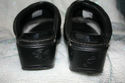 L.L.BEAN LADIES MULES BLACK LEATHER BLACK RUBBER S