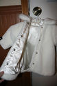 Baby Girls Size 12 Months Coat White Faux Fur "The