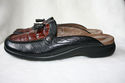 Ladies ARIAT Mules Black Leather & Faux Brown Croc