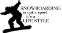 Snowboarding is not a Sport Vinyl Decal Home Wall 