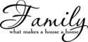 Family what makes a house Vinyl Decal Home Wall De